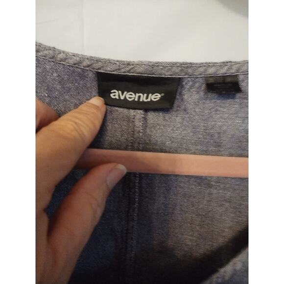 Avenue Women's Charcoal Button-Up Blouse - Picture 2 of 8